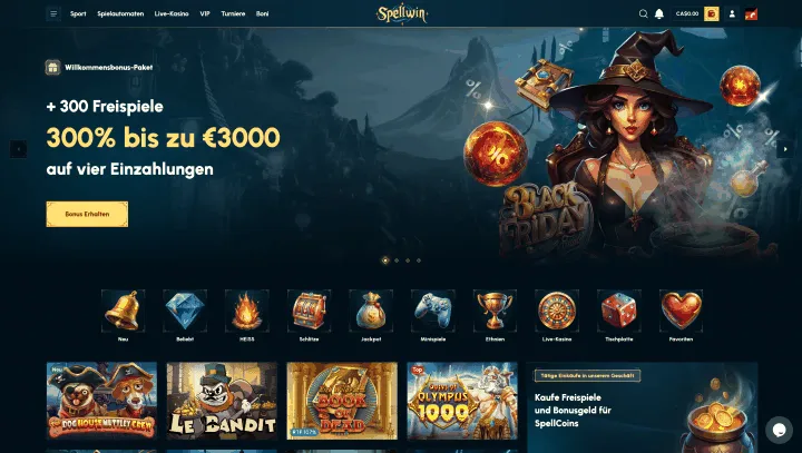 SpellWin Online Casino Webseite SpellWin Casino Startseite